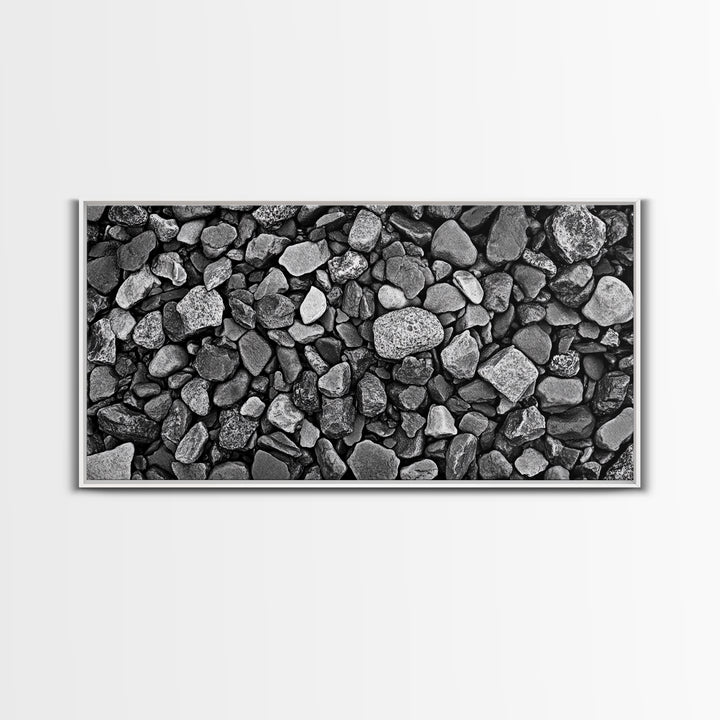 Natural Stone Texture, Dark Rock Pattern, Earthy Wall Background, Canvas Print, Office Wall Art, Modern Industrial Style, Minimalist Style