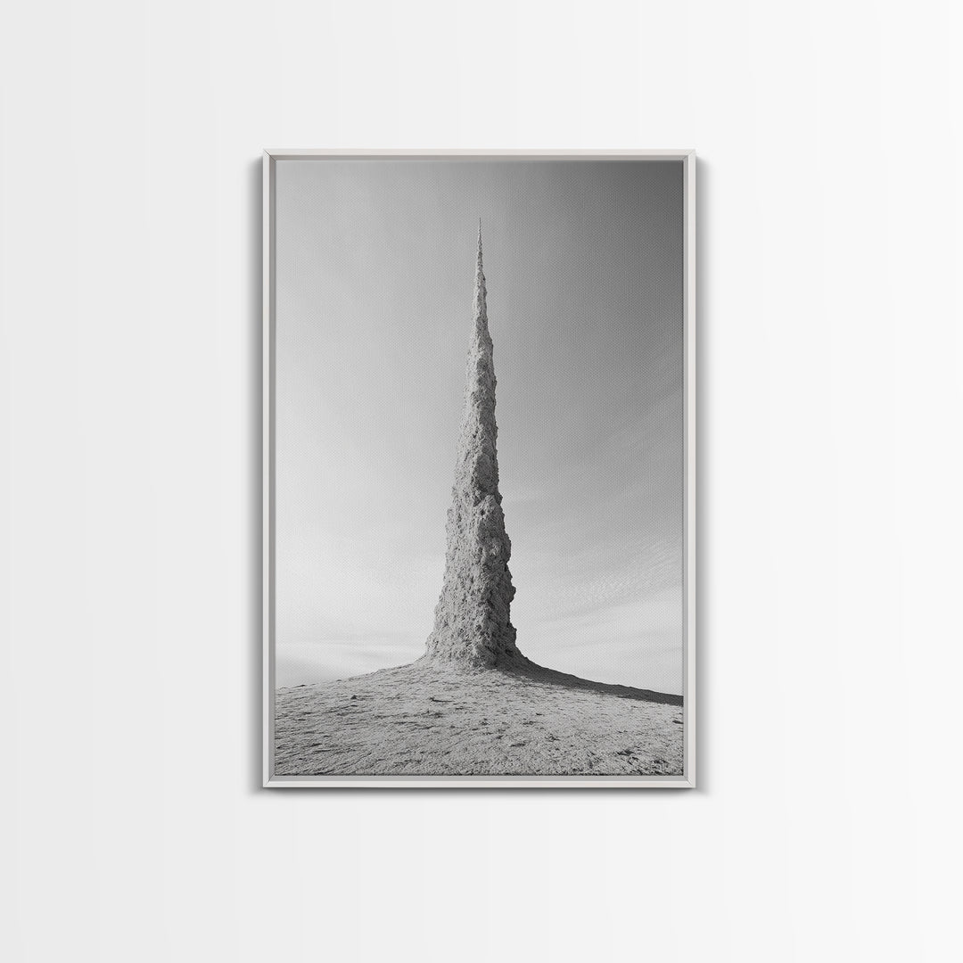 Rock Spire, Desert Sculpture, Abstract Form, Canvas Print, Surreal Landscape Art, Minimalist Wall Decor, Earthy Modern Home Accent