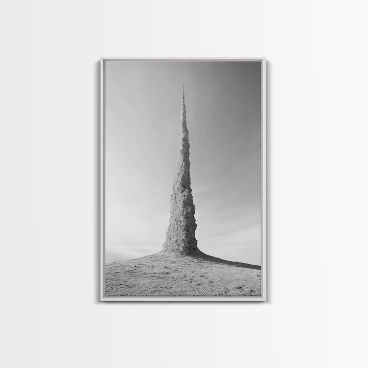 Rock Spire, Desert Sculpture, Abstract Form, Canvas Print, Surreal Landscape Art, Minimalist Wall Decor, Earthy Modern Home Accent