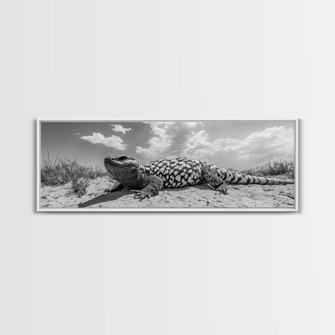 Desert Lizard, Reptile Closeup, Sunbaked Texture, Canvas Print, Wildlife Photography, Bold Wall Art, Southwestern Living Room