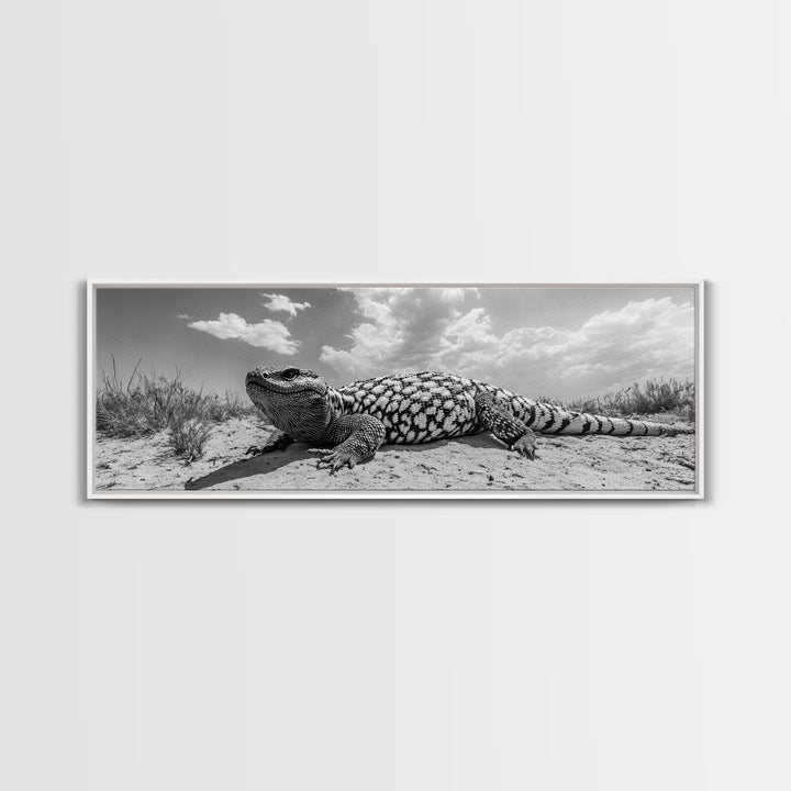 Desert Lizard, Reptile Closeup, Sunbaked Texture, Canvas Print, Wildlife Photography, Bold Wall Art, Southwestern Living Room