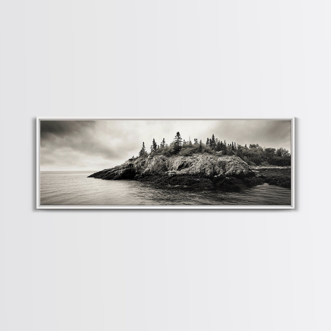 Pine Bluff, Rugged Coast, Northern Landscape, Canvas Print, Wilderness Wall Art, Rustic Decor, Lakehouse Art, Cabin Bedroom Style
