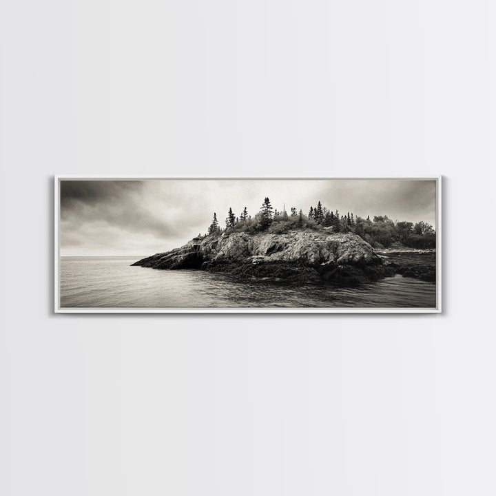 Pine Bluff, Rugged Coast, Northern Landscape, Canvas Print, Wilderness Wall Art, Rustic Decor, Lakehouse Art, Cabin Bedroom Style