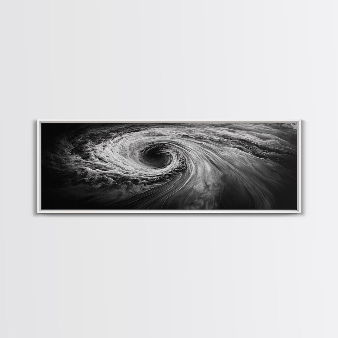 Ocean Vortex, Surreal Motion, Abstract Water, Canvas Print, Modern Coastal Decor, Bathroom Wall Art, Minimalist Abstract Photography