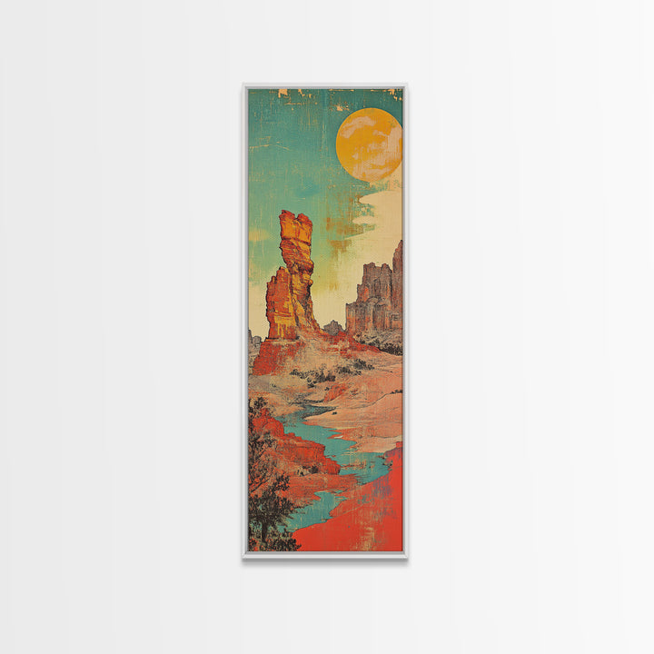 Desert Mesas And Turquoise River Wall Art, Southwest Landscape Print, Western Home Decor, Rustic Office Decor, Housewarming Gift