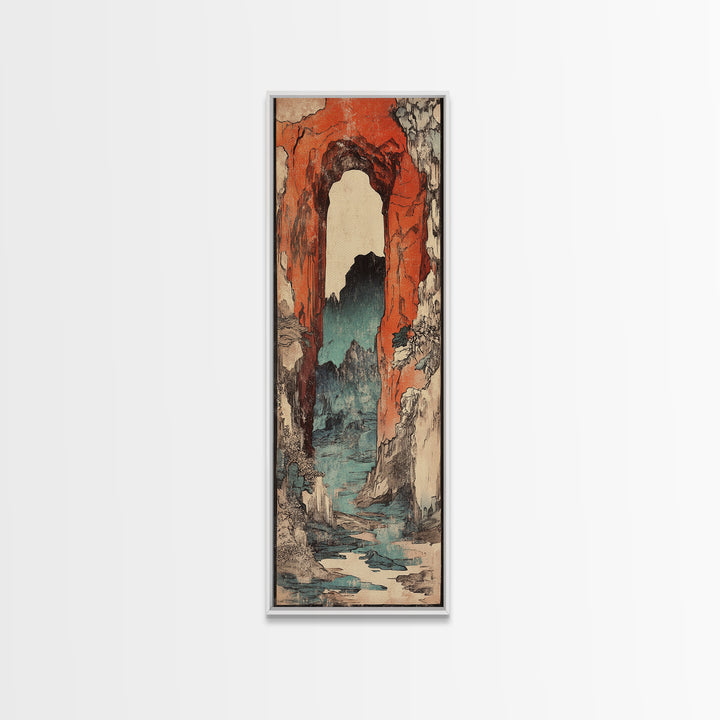 Red Rock Canyon Arch River Wall Art, Mountain Landscape Canvas Print, Southwestern Decor, Rustic Nature Wall Decor, Entryway Art