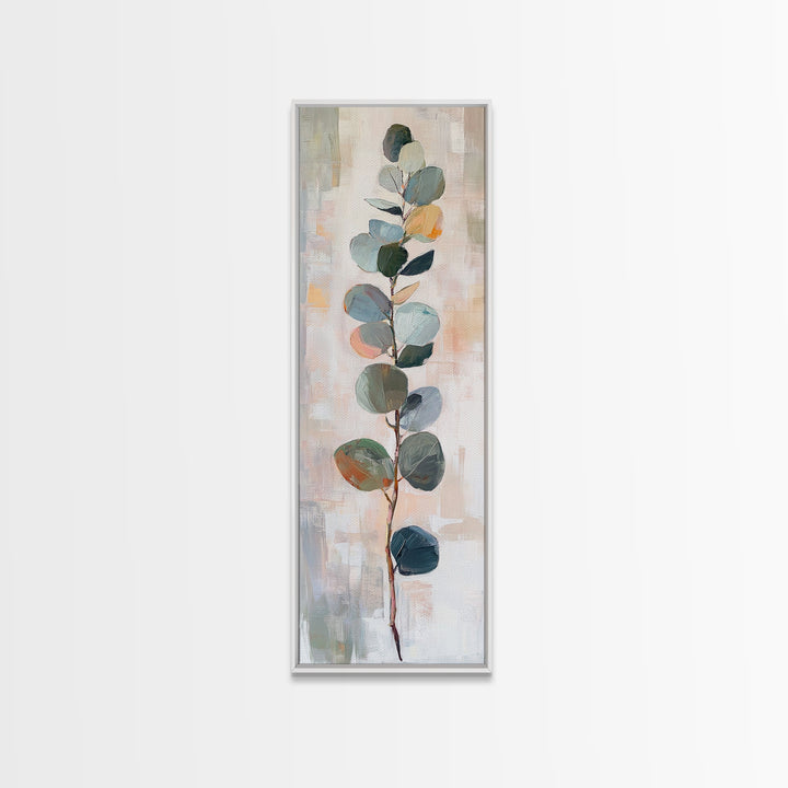 Minimal Eucalyptus Branch Botanical Wall Art, Sage Green Wall Decor, Neutral Botanical Art Print, Modern Farmhouse Home Decor
