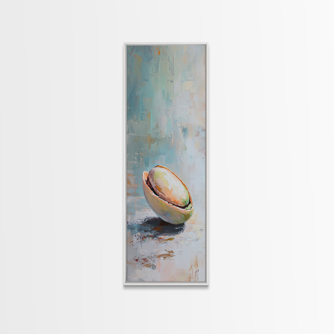 Sunlit Coconut Half Still Life Canvas Print, Tropical Kitchen Wall Decor, Coastal Art Print, Beach House Decor Gift For Her