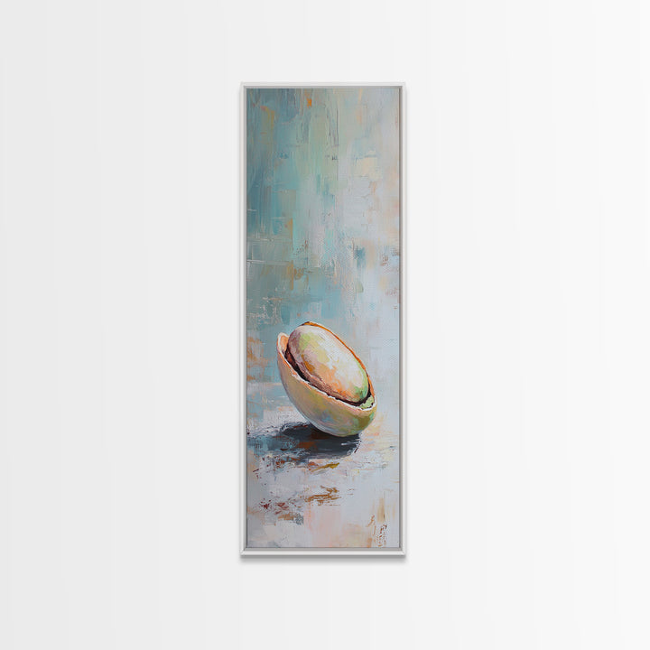Sunlit Coconut Half Still Life Canvas Print, Tropical Kitchen Wall Decor, Coastal Art Print, Beach House Decor Gift For Her
