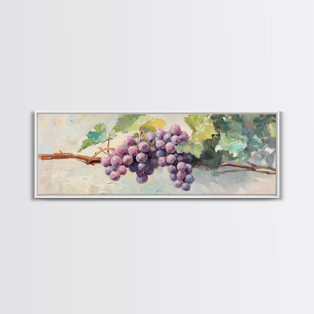 Sunlit Purple Grape Cluster Wall Art, Vineyard Art Print, Winery Decor, French Country Kitchen Decor, Gift For Wine Lover