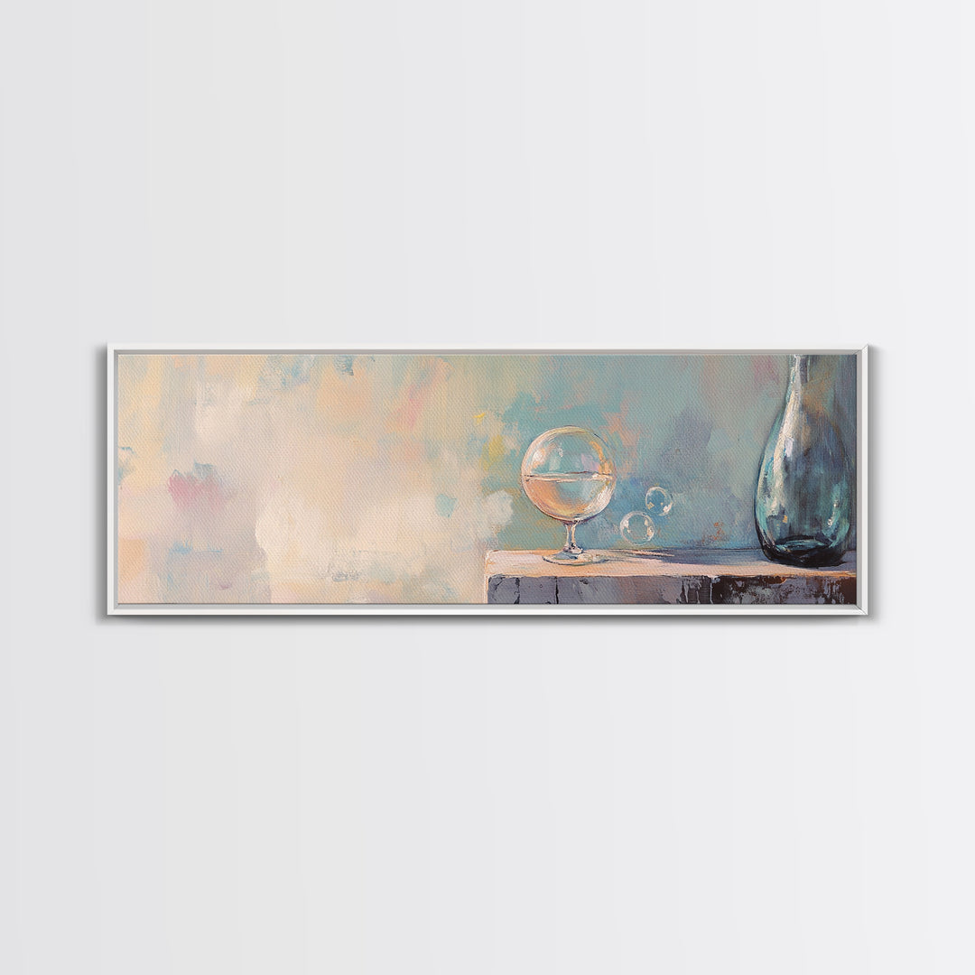 Dreamy Glass Globe And Blue Vase Wall Art, Minimalist Still Life, Neutral Wall Decor, Modern Home Decor, Calming Art Print