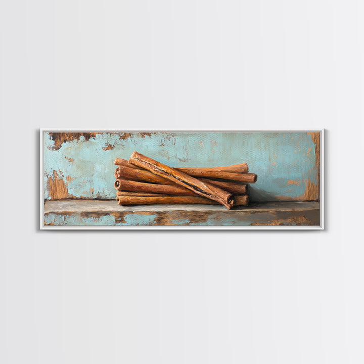 Rustic Cinnamon Sticks Painting Wall Art, Kitchen Decor, Farmhouse Decor, Food Illustration, Warm Neutral Home Decor Print