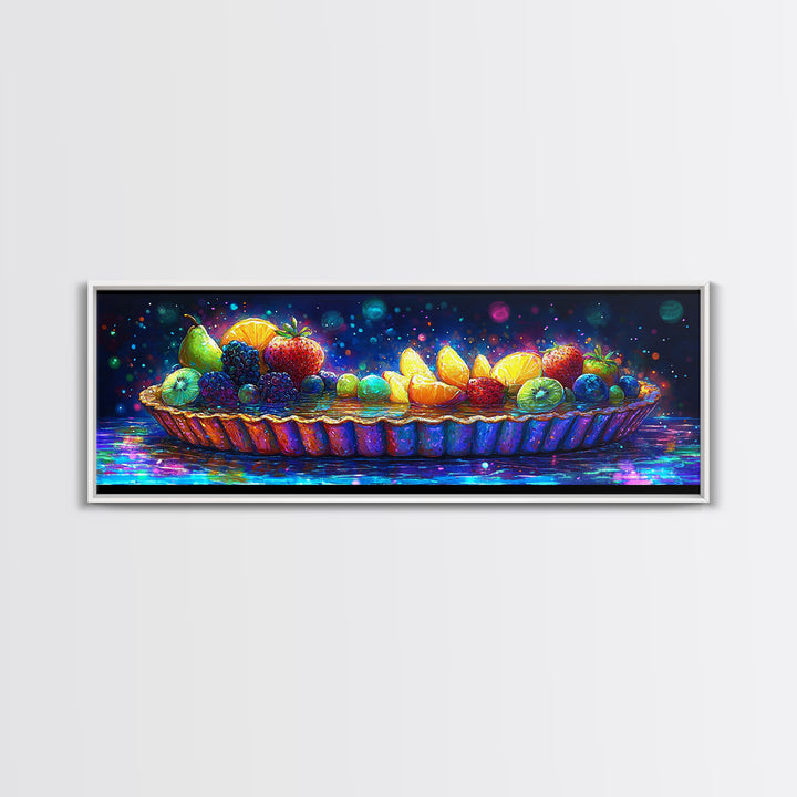 Colorful Fruit Tart With Citrus And Berries Canvas Print, Kitchen Wall Art, Bakery Decor, Food Lover Gift, Dining Room Print