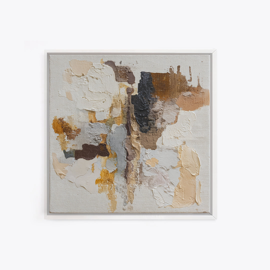 Warm Taupe Abstract Waves Canvas Print, Above Bed Art, Bedroom Decor, Abstract Art, Serenity, Living Room Wall Art, ABA-1x1-15