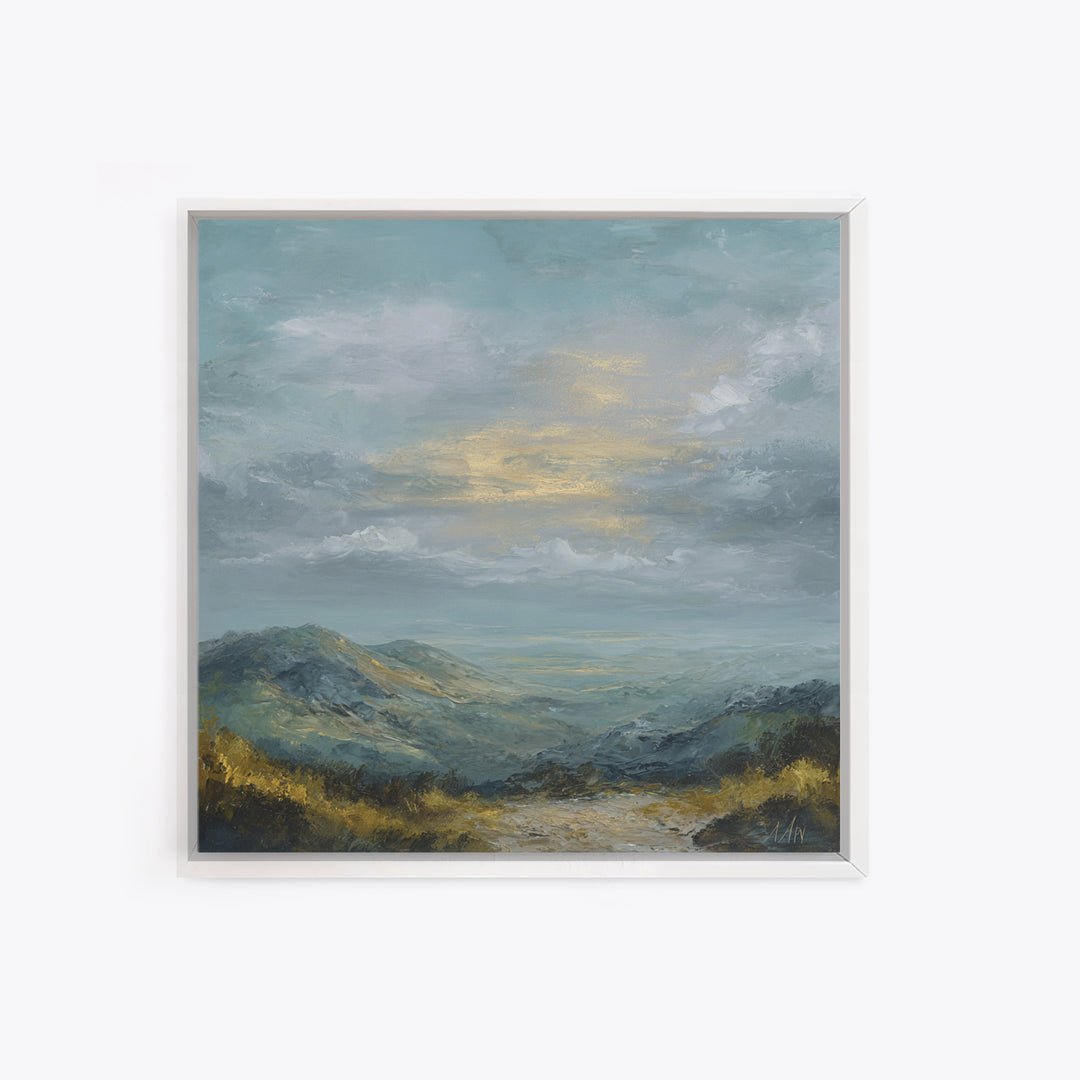Soft Romantic Landscape Canvas Print, Above Bed Art, Living Room Wall Art, Bedroom Decor, Fine Art, Serenity, Luxury Decor, ABA-1x1-17