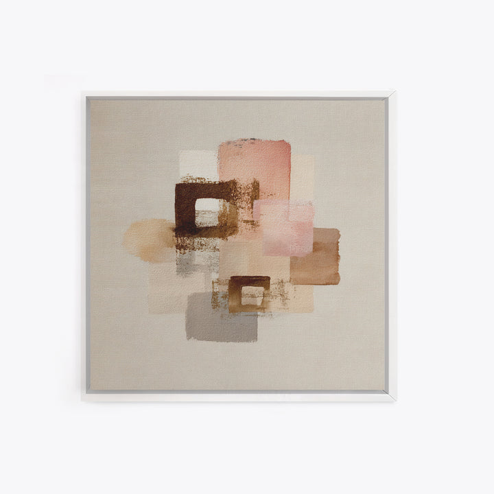 Japandi Ink Shapes Canvas Print, Above Bed Art, Whimsical Decor, Bedroom Decor, Abstract Art, Serenity, Bedroom Wall Decor, ABA-1x1-18