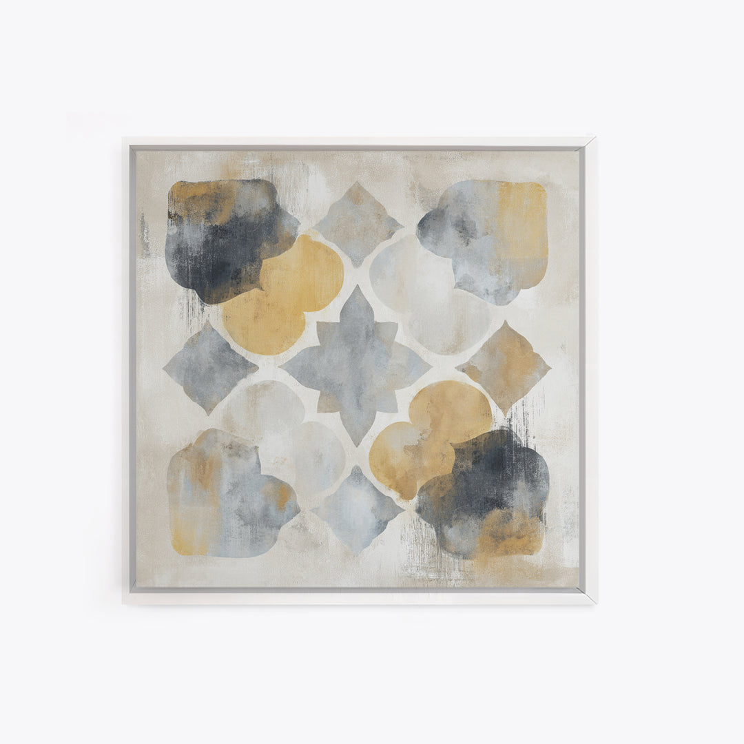 Japandi Ink Shapes Framed Canvas Print, Above Bed Art, Boho Wall Decor, Bedroom Decor, Fine Art, Serenity, Fine Art Print, ABA-1x1-42