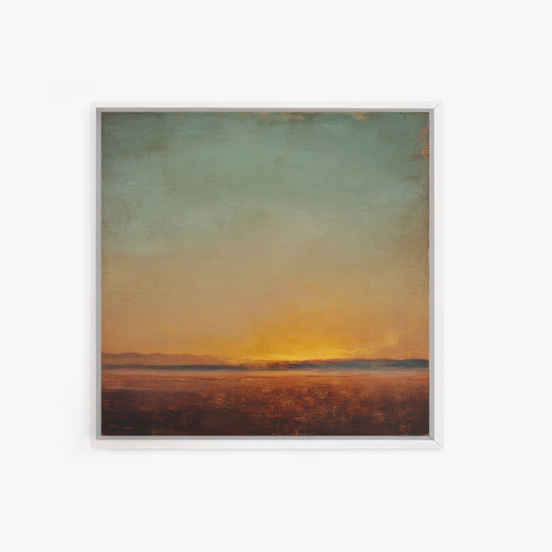 Dreamy Desert Sunset Canvas Print, Above Bed Art, 3 Piece Wall Art, Bedroom Decor, Watercolor Art, Serenity, Textured Painting, ABA-1x1-55