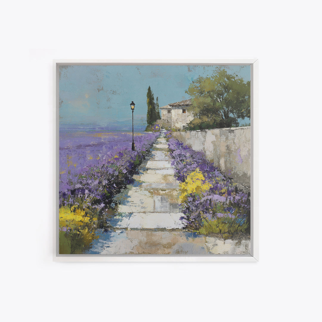 Oversized Lavender Field Framed Canvas Print, Above Bed Art, Home Decor, Bedroom Decor, Fine Art, Serenity, Contemporary Art, ABA-1x1-67