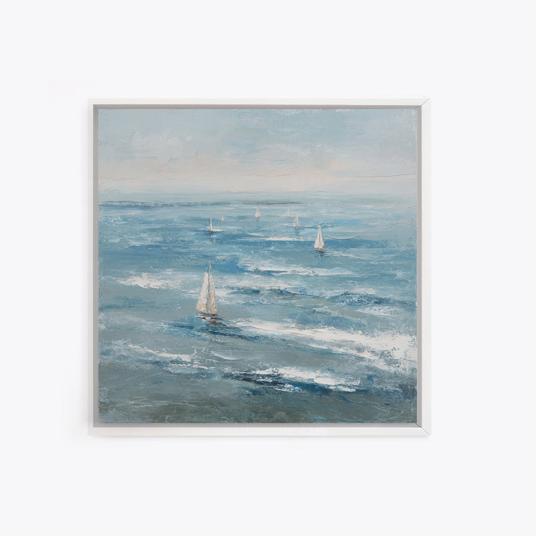 Serene Ocean Tide Seen from Above Canvas Print, Above Bed Art, Gallery Decor, Bedroom Decor, Fine Art, Serenity, Wall Art, ABA-1x1-69