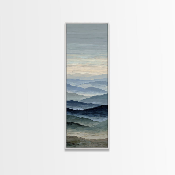 Soft Alpine Horizon Canvas Print, Above Bed Art, Statement Artwork, Bedroom Decor, Fine Art, Serenity, Printable Wall Art, ABA-1x3-12
