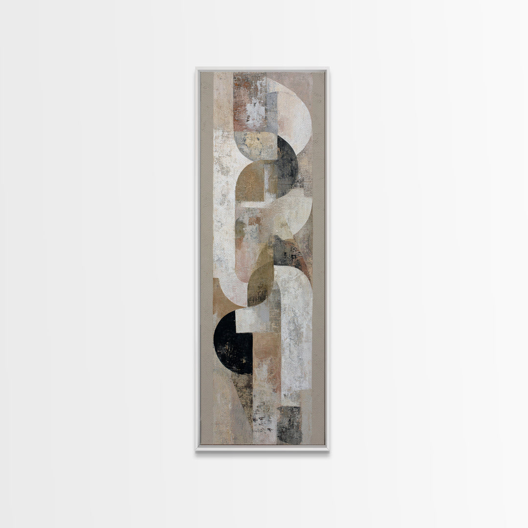 Warm Taupe Abstract Waves Canvas Print, Above Bed Art, Bedroom Decor, Abstract Art, Serenity, Whimsical Decor, ABA-1x3-27