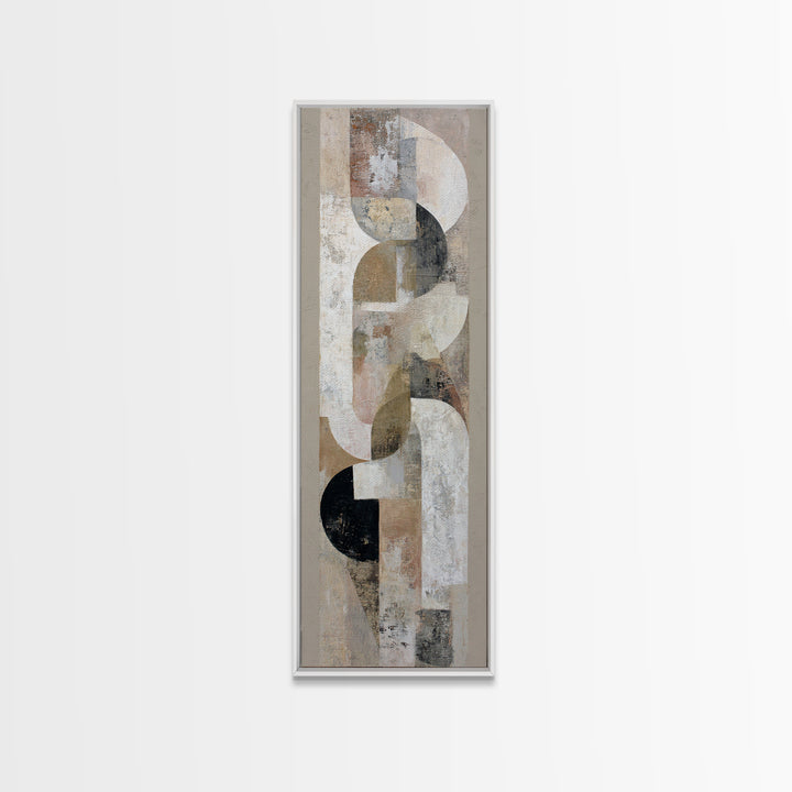 Warm Taupe Abstract Waves Canvas Print, Above Bed Art, Bedroom Decor, Abstract Art, Serenity, Whimsical Decor, ABA-1x3-27