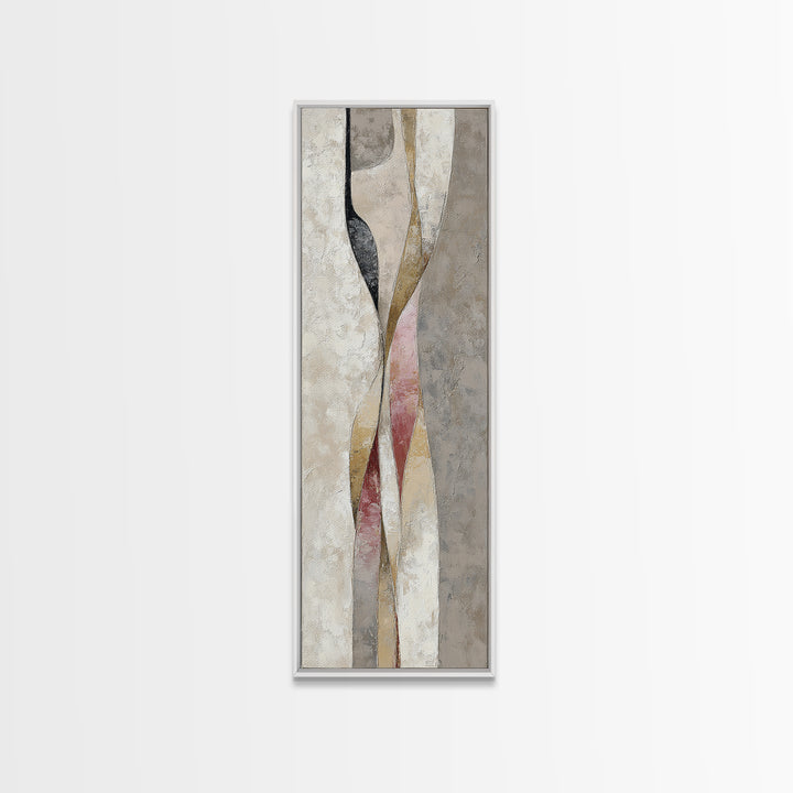 Minimal Two Figure Line Drawing Canvas Print, Above Bed Art, Contemporary Art, Bedroom Decor, Serenity, Textured Wall Art, ABA-1x3-44