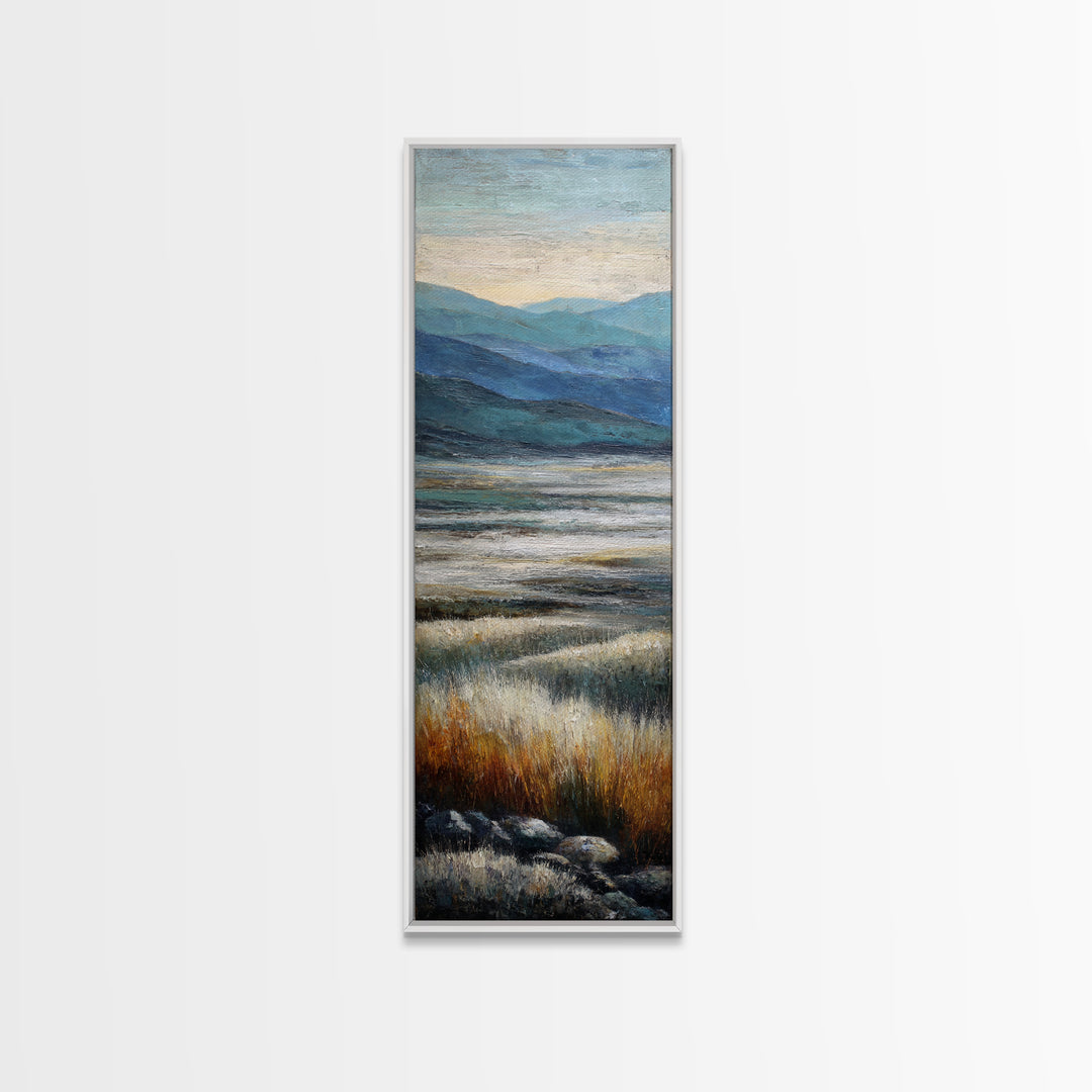 Soft Romantic Landscape Canvas Print, Above Bed Art, Bedroom Wall Art, Bedroom Decor, Fine Art, Serenity, Textured Painting, ABA-1x3-5