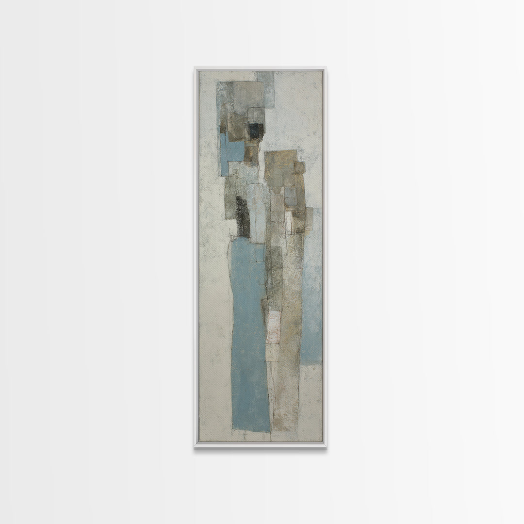 Minimal Two Figure Line Drawing Canvas Print, Above Bed Art, Bedroom Decor, Oil Painting, Serenity, Boho Decor, Western Decor, ABA-1x3-68