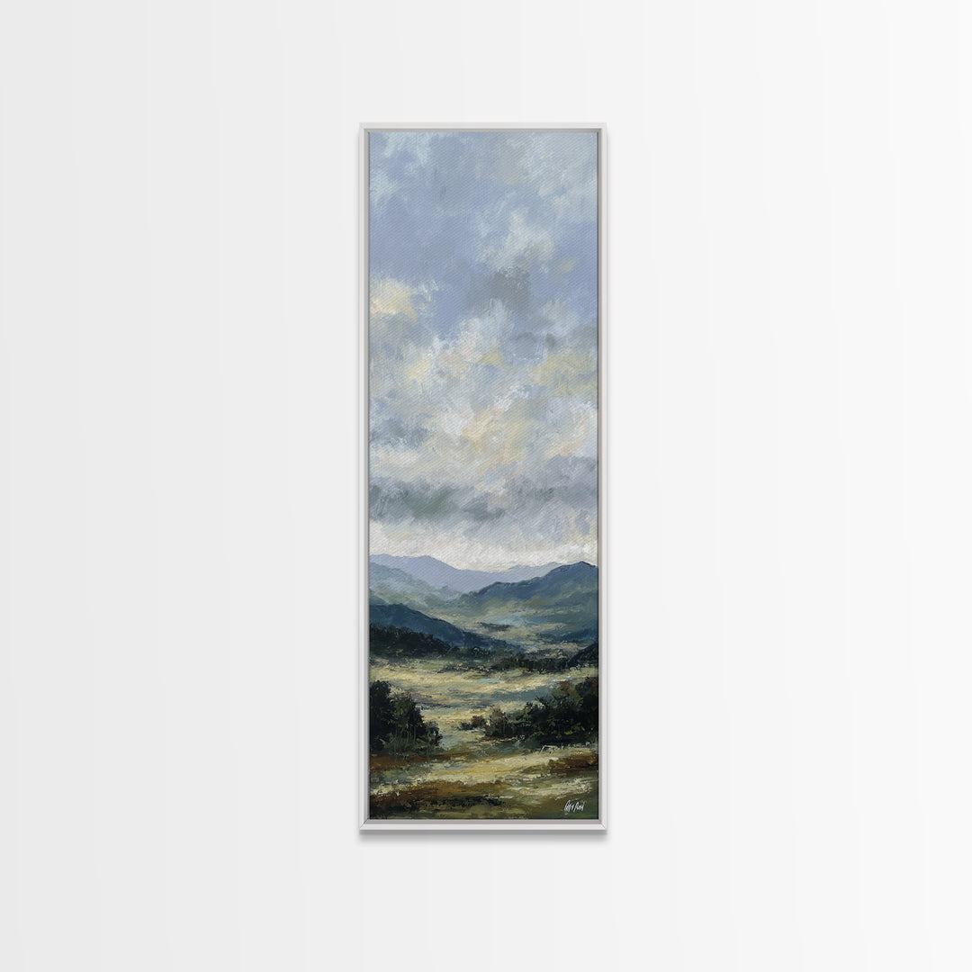 Soft Romantic Landscape Canvas Print, Above Bed Art, Art Print, Bedroom Decor, Fine Art, Serenity, Dorm Decor, Large Wall Art, ABA-1x3-77