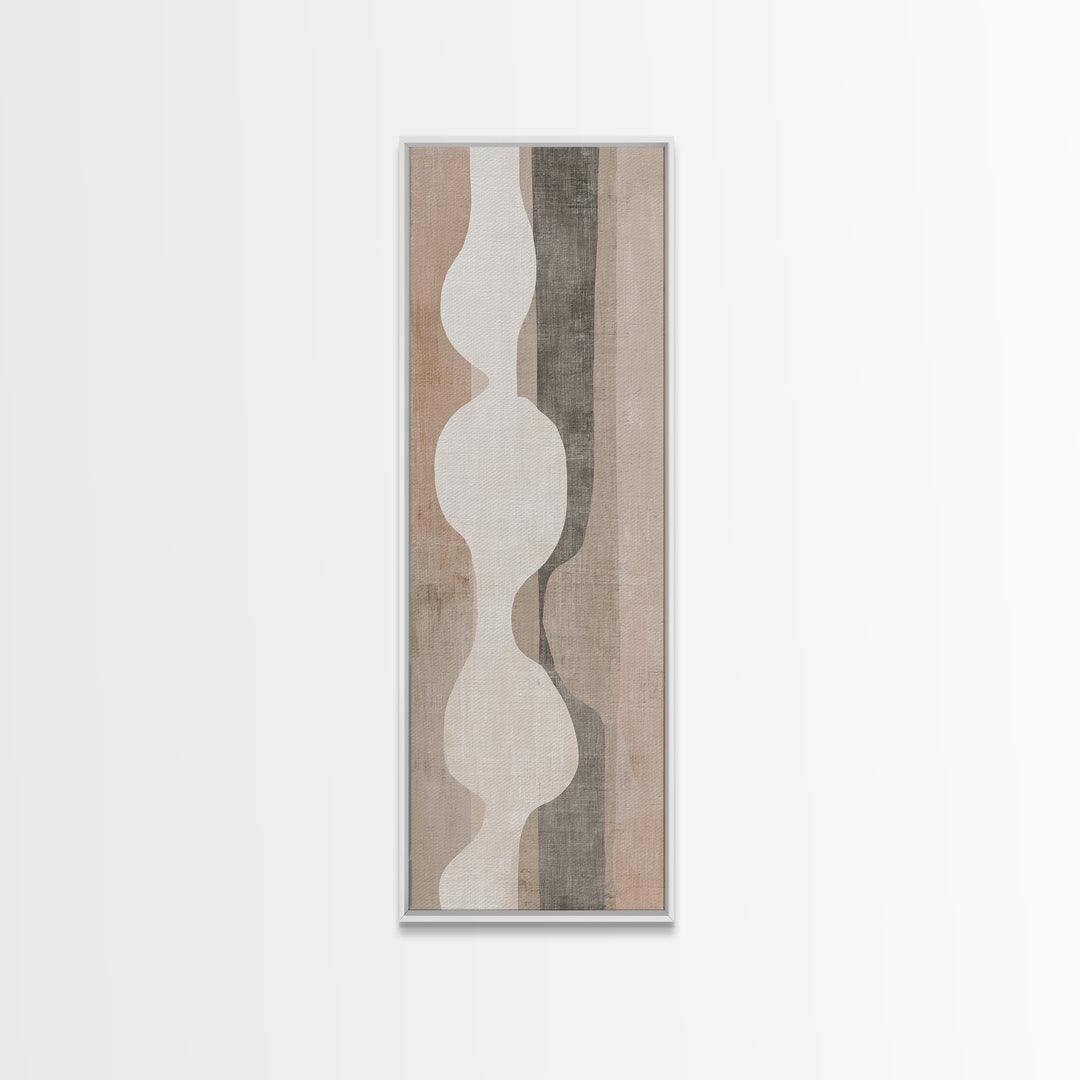 Japandi Ink Shapes Canvas Print, Above Bed Art, Above Bed Decor, Bedroom Decor, Abstract Art, Serenity, Minimalist Decor, ABA-1x3-78