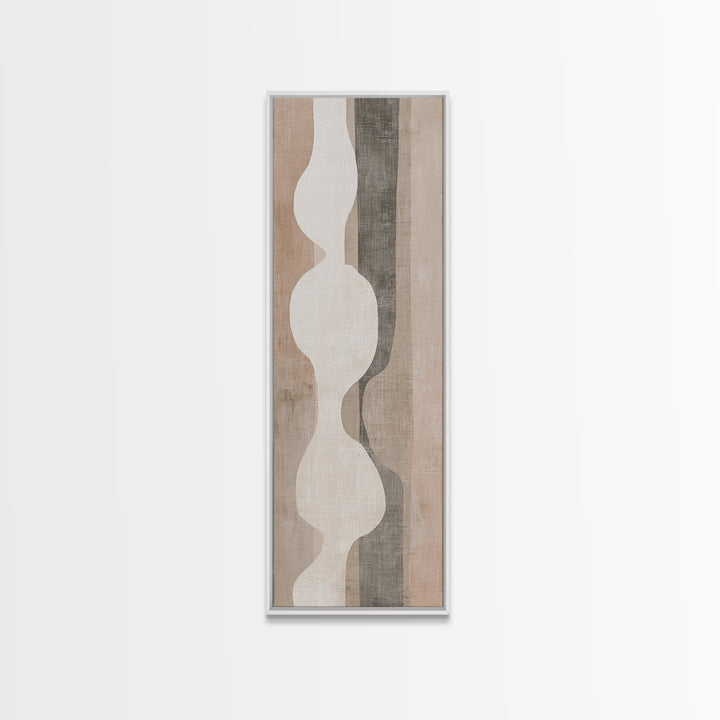 Japandi Ink Shapes Canvas Print, Above Bed Art, Above Bed Decor, Bedroom Decor, Abstract Art, Serenity, Minimalist Decor, ABA-1x3-78