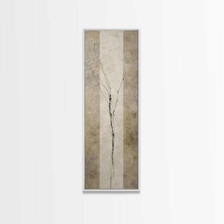 Minimal Two Figure Line Drawing Framed Canvas Print, Above Bed Art, Whimsical Decor, Bedroom Decor, Fine Art, Serenity, ABA-1x3-92