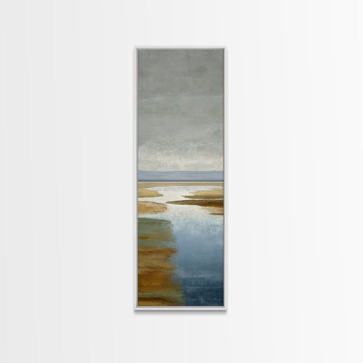 Calming Lake Reflection Canvas Print, Above Bed Art, Photography Prints, Bedroom Decor, Oil Painting, Serenity, Art Print, ABA-1x3-95