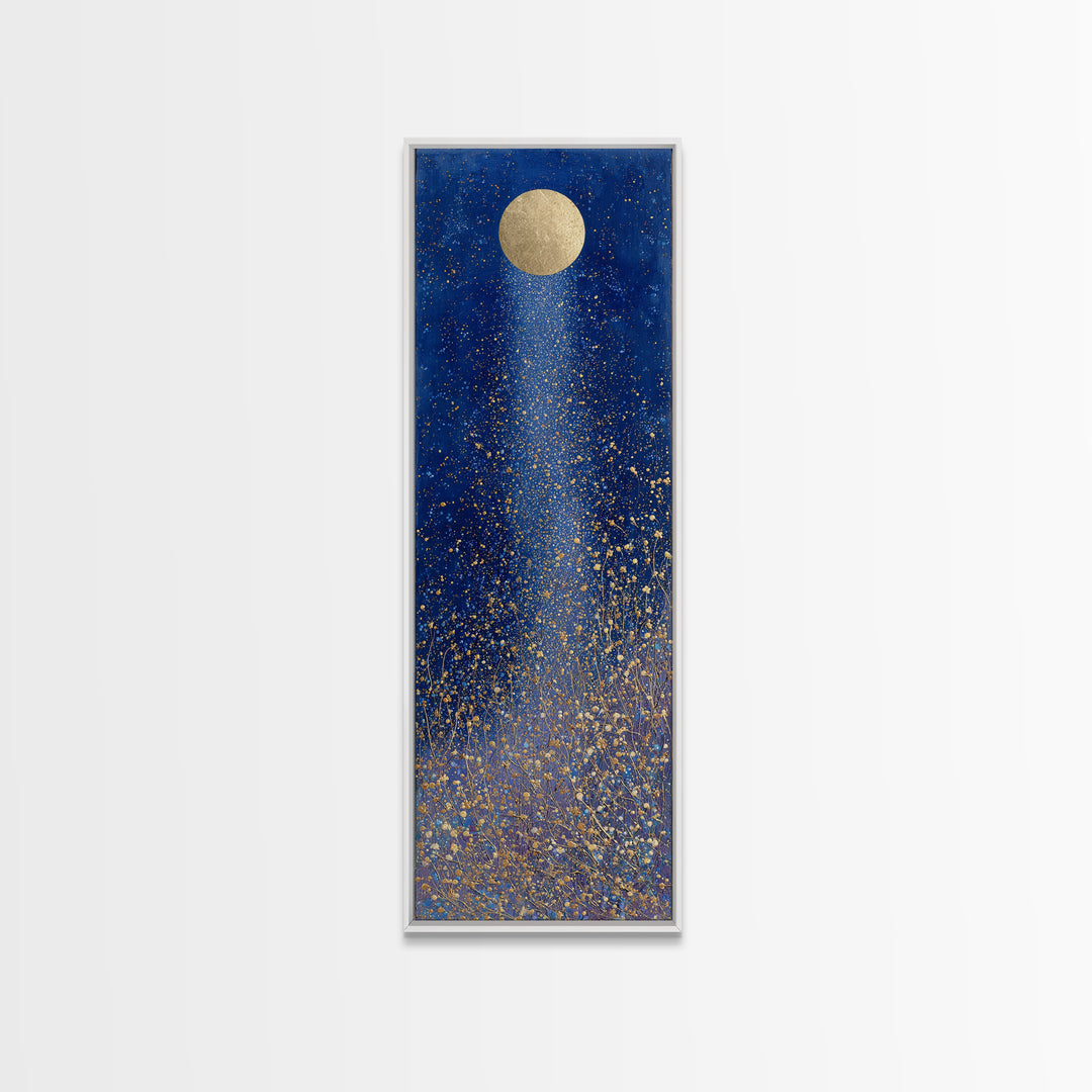 Subtle Celestial Scene Canvas Print, Above Bed Art, 3 Piece Wall Art, Bedroom Decor, Oil Painting, Serenity, Textured Painting, ABA-1x3-97