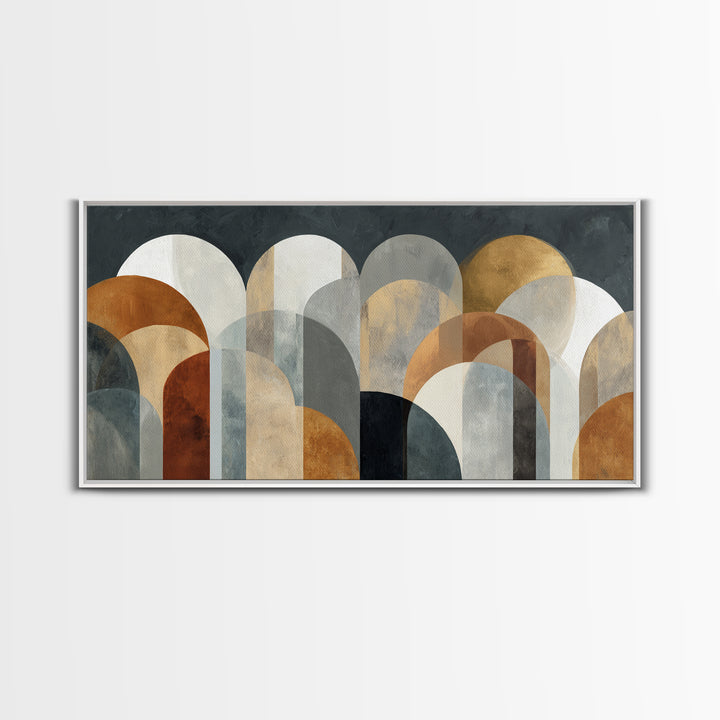 Neutral Abstract Arches Canvas Print, Above Bed Art, Digital Art, Bedroom Decor, Abstract Art, Serenity, Living Room Decor, ABA-2x1-48