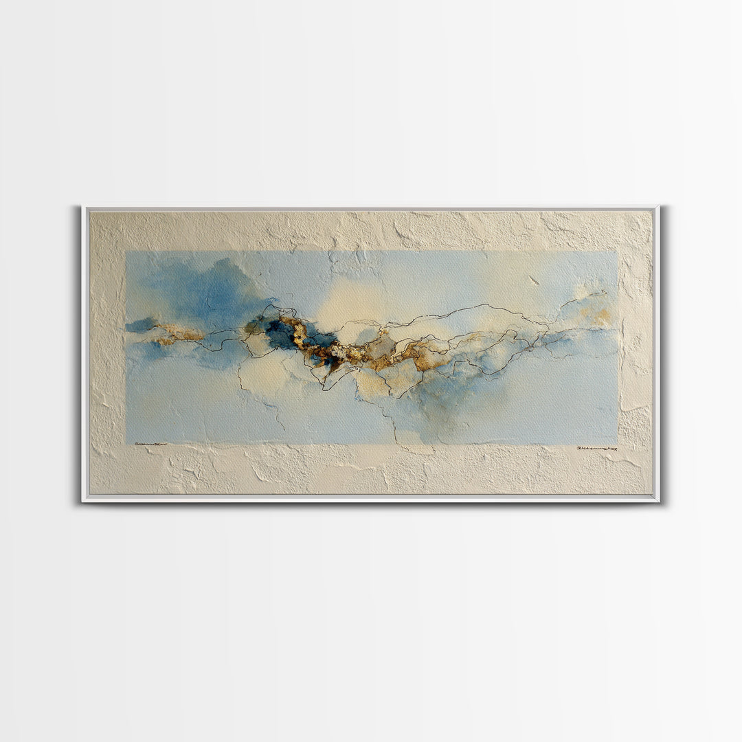 Minimal Two Figure Line Drawing Canvas Print, Above Bed Art, Printable Wall Art, Bedroom Decor, Oil Painting, Serenity, ABA-2x1-52