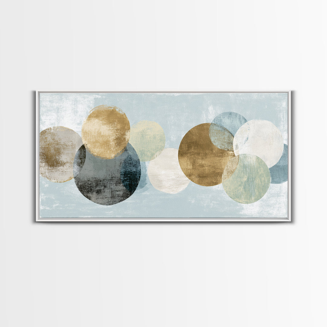 Japandi Ink Shapes Framed Canvas Print, Above Bed Art, Wall Decor, Bedroom Decor, Abstract Art, Serenity, Apartment Decor, ABA-2x1-86