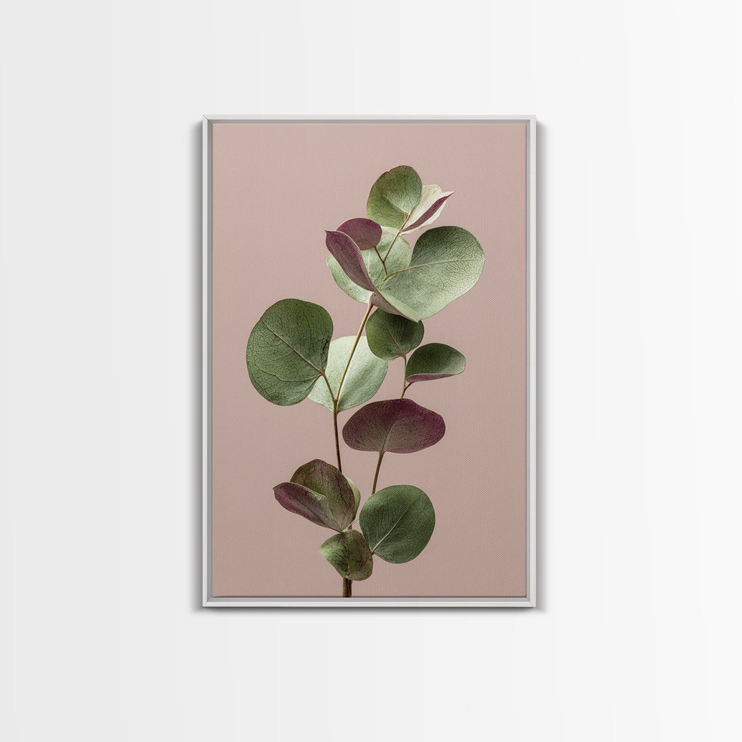 Soft Eucalyptus Branches Arranged Symmetrically Canvas Print, Above Bed Art, Art Print, Bedroom Decor, Watercolor Art, Serenity, ABA-2x3-14