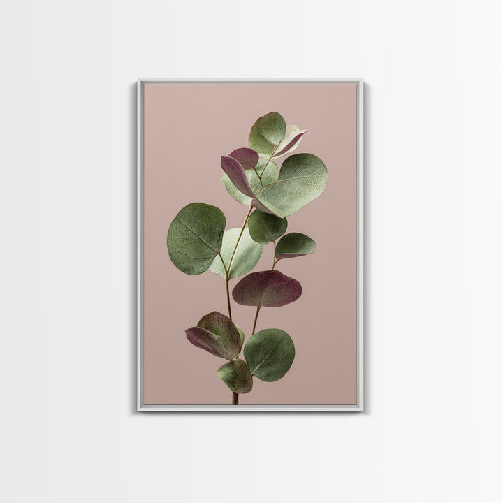 Soft Eucalyptus Branches Arranged Symmetrically Canvas Print, Above Bed Art, Art Print, Bedroom Decor, Watercolor Art, Serenity, ABA-2x3-14