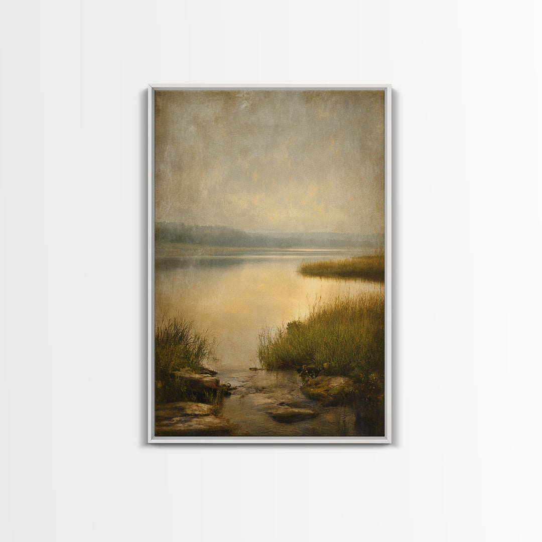 Calming Lake Reflection Canvas Print, Above Bed Art, Wall Art Prints, Bedroom Decor, Fine Art, Serenity, Boho Wall Art, ABA-2x3-67