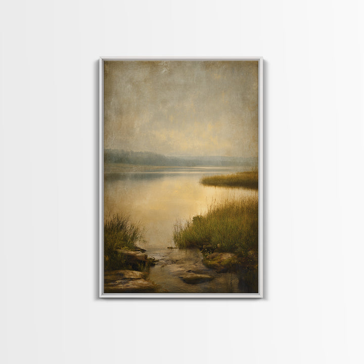 Calming Lake Reflection Canvas Print, Above Bed Art, Wall Art Prints, Bedroom Decor, Fine Art, Serenity, Boho Wall Art, ABA-2x3-67