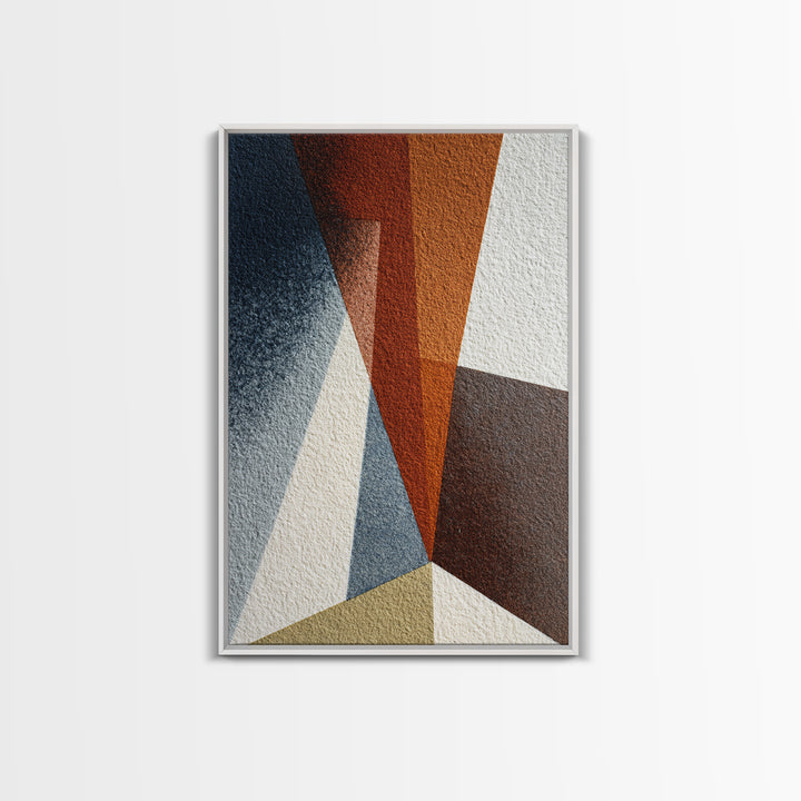 Abstract Sunrise Geometry Framed Canvas Print, Above Bed Art, Living Room Decor, Bedroom Decor, Abstract Art, Serenity, ABA-2x3-76