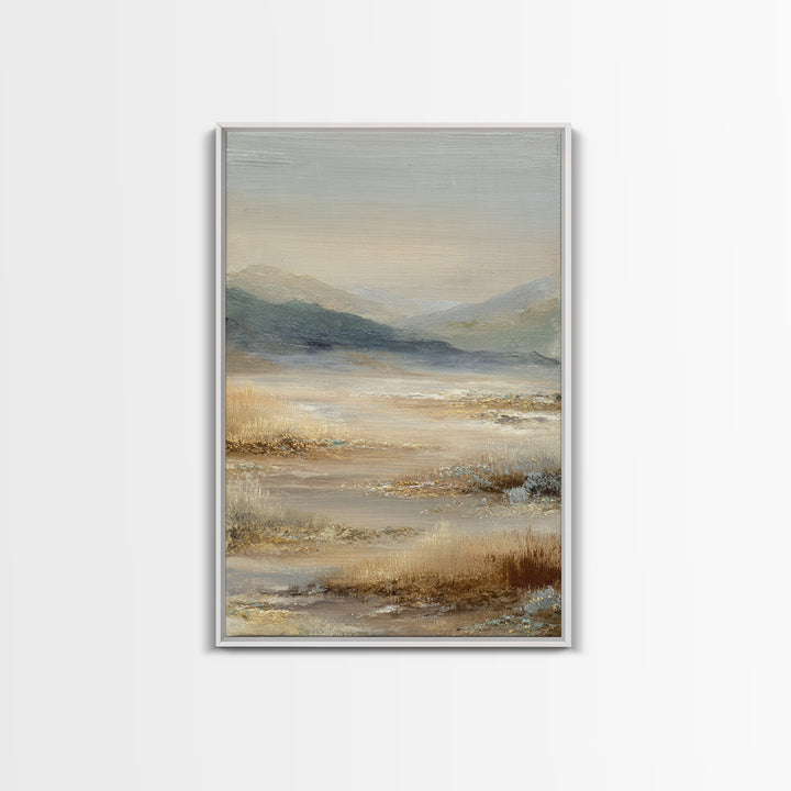 Panoramic Misty Mountain Landscape Canvas Print, Above Bed Art, Apartment Decor, Bedroom Decor, Serenity, Photography Prints, ABA-2x3-81