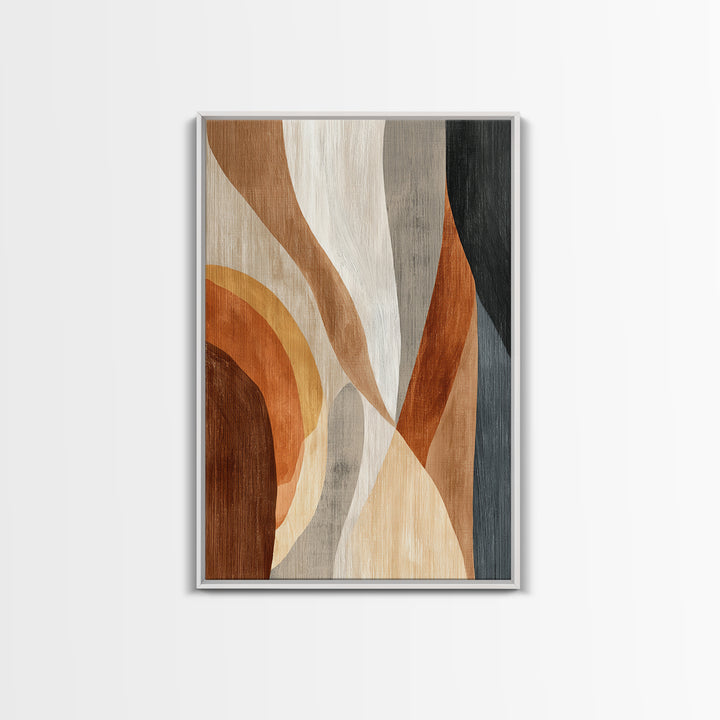 Warm Taupe Abstract Waves Canvas Print, Above Bed Art, Boho Wall Art, Bedroom Decor, Abstract Art, Serenity, Above Bed Decor, ABA-2x3-95
