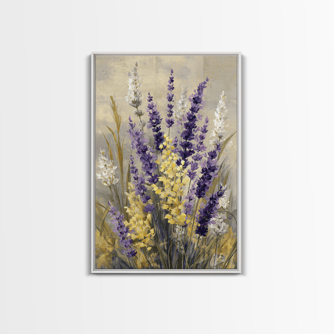Oversized Lavender Field Canvas Print, Above Bed Art, Digital Print, Bedroom Decor, Fine Art, Serenity, Living Room Wall Art, ABA-2x3-99