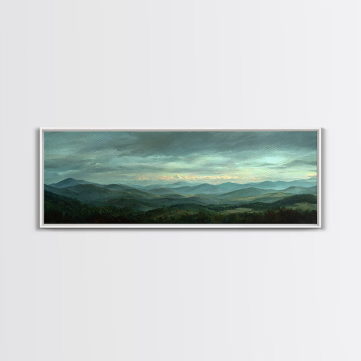 Soft Romantic Landscape Canvas Print, Above Bed Art, Living Room Decor, Bedroom Decor, Oil Painting, Serenity 233, ABA-3x1-33