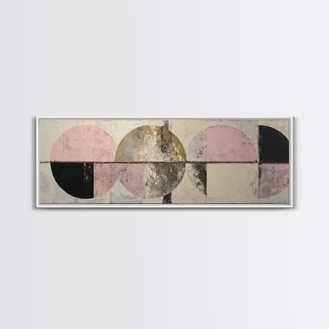 Neutral Abstract Arches Framed Canvas Print, Above Bed Art, Bedroom Decor, Abstract Art, Serenity, Textured Wall Art, ABA-3x1-68