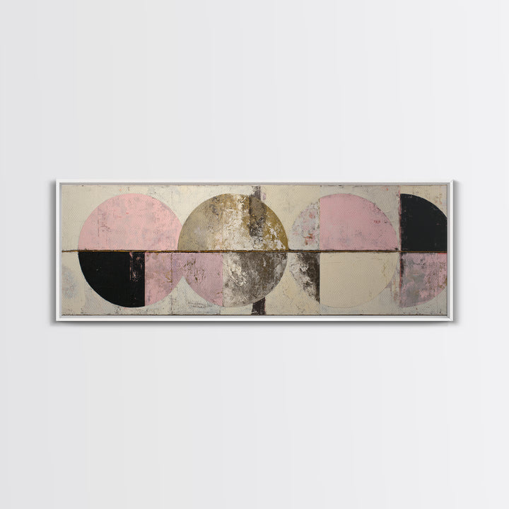 Neutral Abstract Arches Framed Canvas Print, Above Bed Art, Bedroom Decor, Abstract Art, Serenity, Textured Wall Art, ABA-3x1-68
